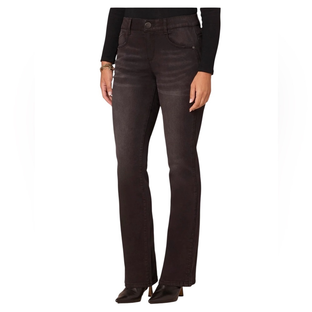 Democracy Black Ab solution Mid-Rise Double Side Seam Itty Bitty Boot Jean